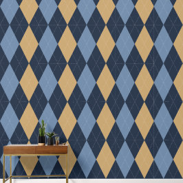 Preppy Classic Argyle Navy, Khaki & Rökblå