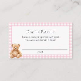Preppy Classic Teddy Bear Baby Shower Inkludering  Tilläggskort