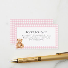 Preppy Classic Teddy Bear Baby Shower Inkludering Tilläggskort