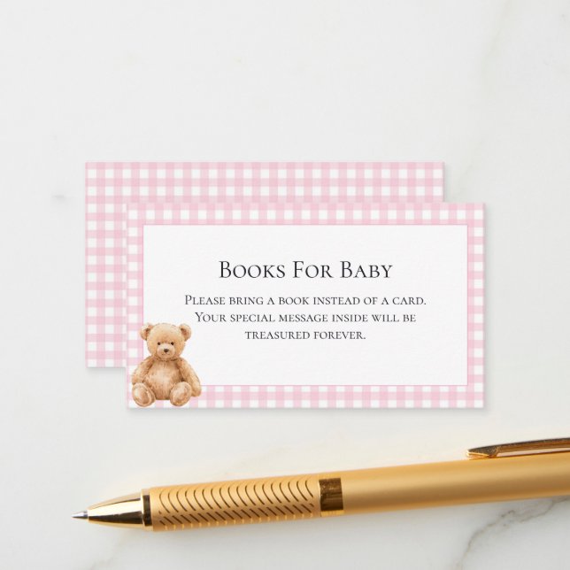 Preppy Classic Teddy Bear Baby Shower  Inkludering Tilläggskort (Fram/Back In Situ)