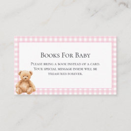 Preppy Classic Teddy Bear Baby Shower  Inkludering Tilläggskort