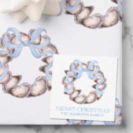 Preppy Coastal Oyster Bow God God jul Anteckningskort