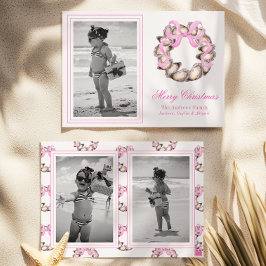 Preppy Coastal Oyster Bow WANAN Photo Helgdag Julkort