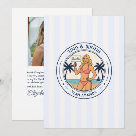 Preppy Coastal Tinis & Bikinis Strandmöhippa Tack Kort