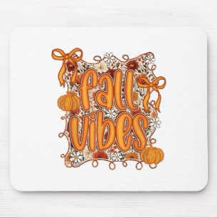 Preppy Coquette Fall Vibes Blommigt Pumpkin Spice Musmatta