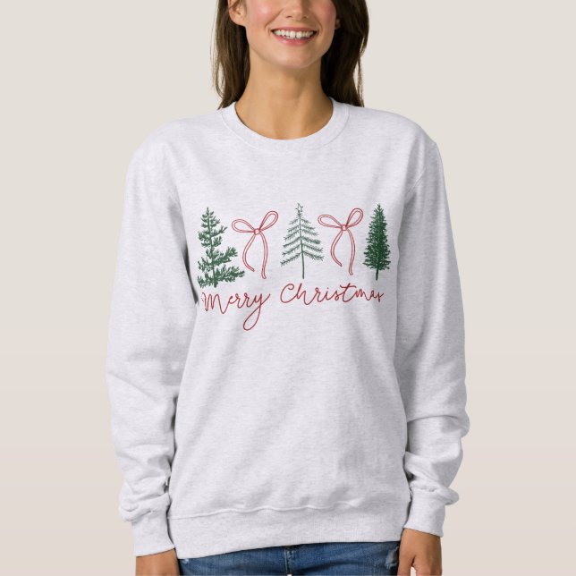 Preppy Coquette God Jul T Shirt (Framsida)