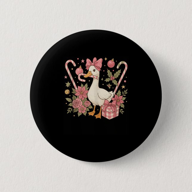 Preppy Coquette Goose Christmas 2025 Family Matchi Knapp (Framsida)