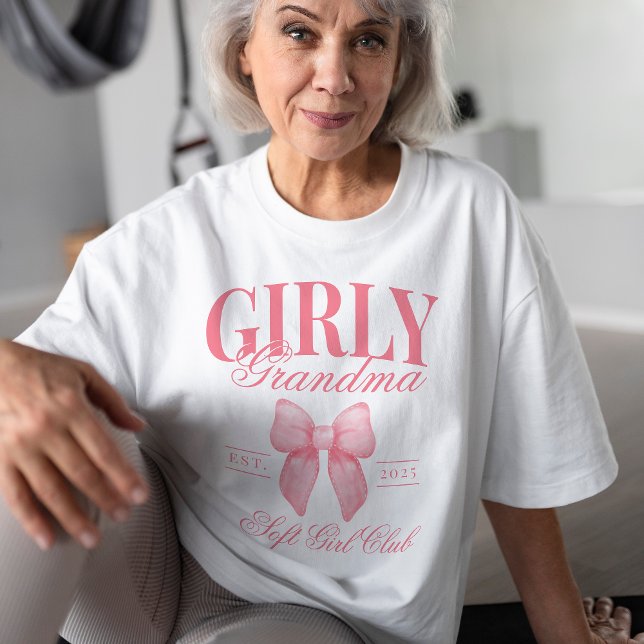 Preppy Coquette Mamma Personlig Girly Grandma T Shirt (Skapare uppladdad)