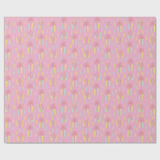 Preppy Coquette Retro Handflatan Träd & Cactus Mön Presentpapper