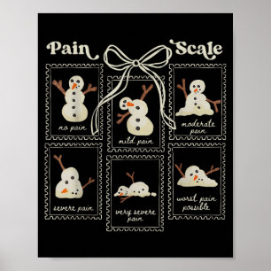 Preppy Coquette Smärtskala Stamps Snömän Trauma E Poster