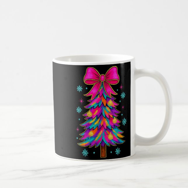 Preppy Coquette Tree Christmas Crew 2025 Family Ma Kaffemugg (Höger)