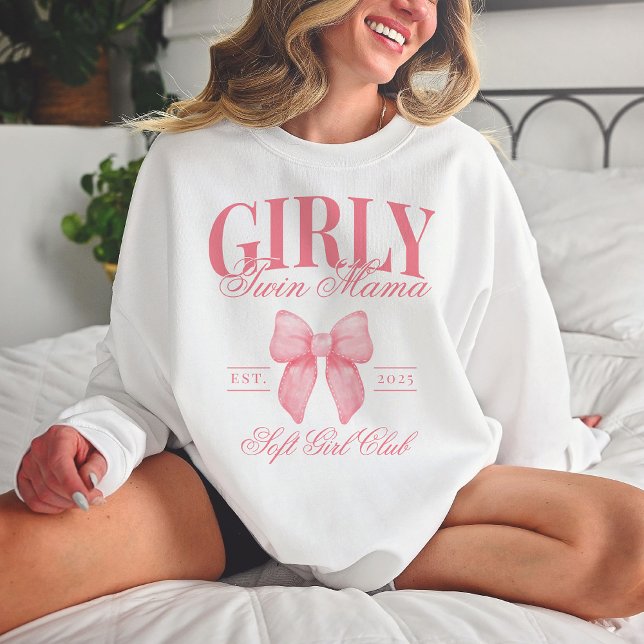 Preppy Coquette Twin Mamma Anpassningsbar Girly Ma T Shirt (Skapare uppladdad)