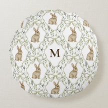 Preppy Coquette Watercolor Kanin Anpassad Monogram