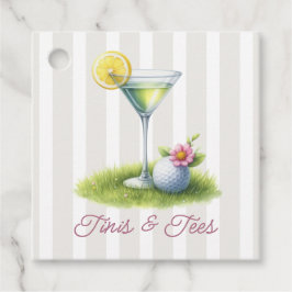 Preppy Country Club Martini & Golf Bröllopsgästgru Gåvor Etiketter