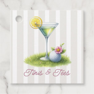 Preppy Country Club Martini & Golf Bröllopsgästgru Gåvor Etiketter