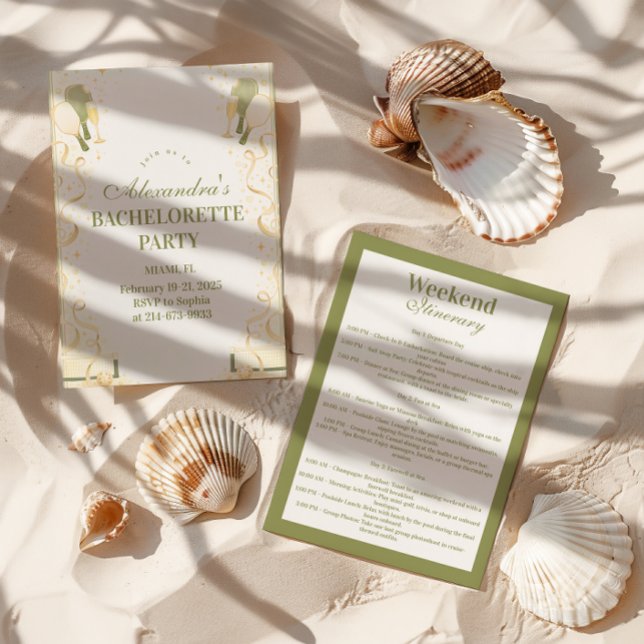 Preppy Courtside Pickleball Bachelorette Party Inbjudningar (Skapare uppladdad)