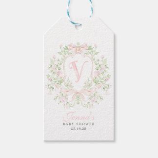 Preppy Crest Baby Shower Inbjudan Presentetikett