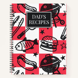 Preppy Dad Grilling Pattern – BBQ Doodles (Check) 