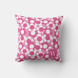 Preppy Daisy Blommar – Hetrosa & Rosa Monogram Kudde