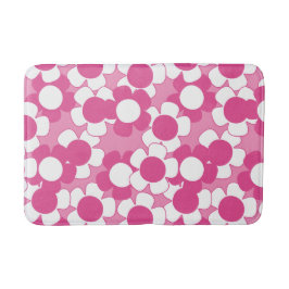 Preppy Daisy Bloom – varmröd och rosa  Badrumsmatta