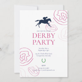 Preppy Derby Party Inbjudningar