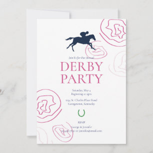 Preppy Derby Party Inbjudningar