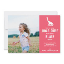 Preppy Dinosaur Silhouette Födelsedagsfest Photo