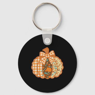 Preppy Ditsy Blommigt Pumpkin Shirt Checkated Tren Nyckelring