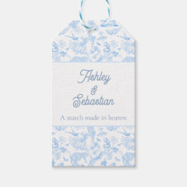 Preppy Djungel Chinoiserie Toile Presentetikett