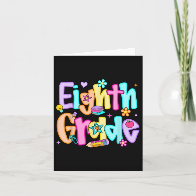 Preppy Eighth Klass Back to school 8:e Klass Teach Kort (Framsida)