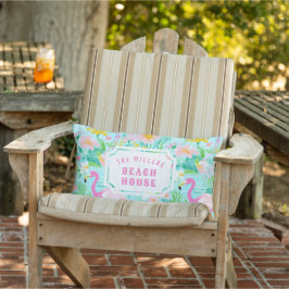 Preppy Flamingo | Busspost Lumbarkudde