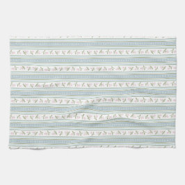 Preppy Floral Stripe Kitchen Towel Kökshandduk