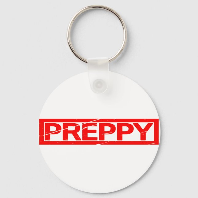 Preppy Frimärke Nyckelring (Framsida)