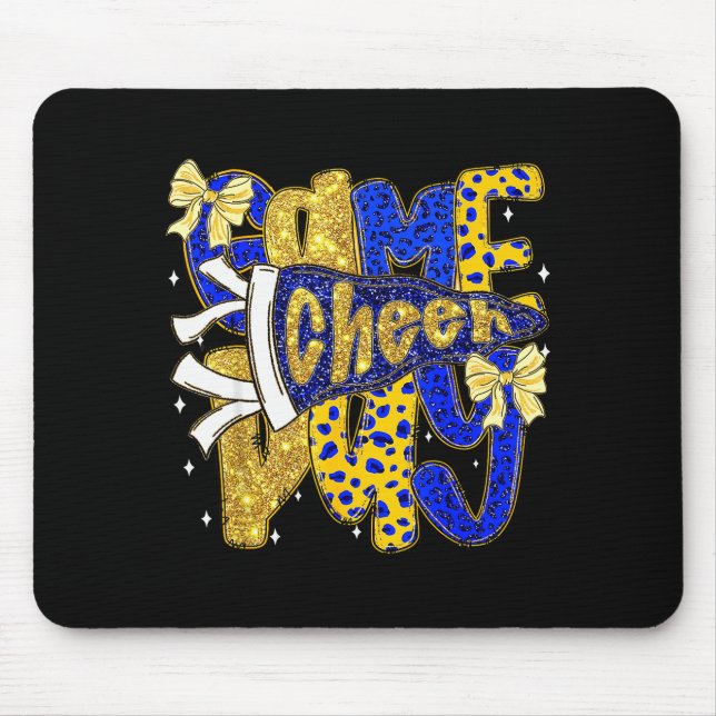 Preppy Game Day Football Mom Pennant Flag Cheer Bl Musmatta (Framsidan)