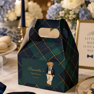 Preppy gammal rikedom nallebjörn baby shower presentaskar