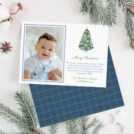 Preppy Ginger Burk Ornaments God jul Photo Julkort