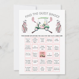 Preppy Girl Golf Find Guest BINGO Inbjudningar
