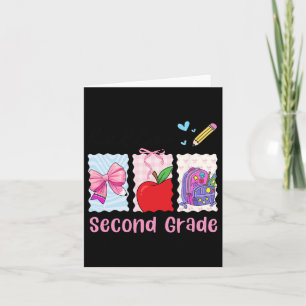 Preppy Girly Back to school Hej Second Klass Tea Kort