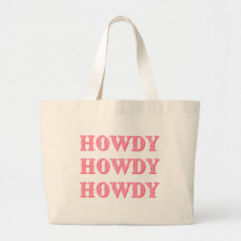 Preppy Girly Howdy Rosa Jumbo Tygkasse