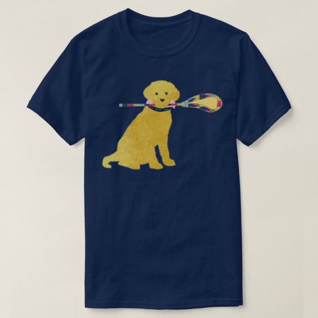 Preppy Golden Retriever Lacrosse Hund  T Shirt (Design framsida)