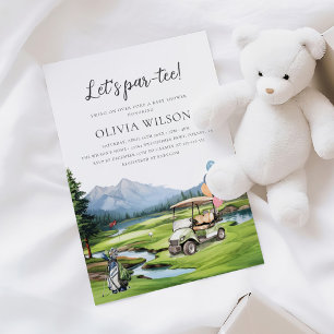 Preppy Golf Baby Shower Inbjudningar