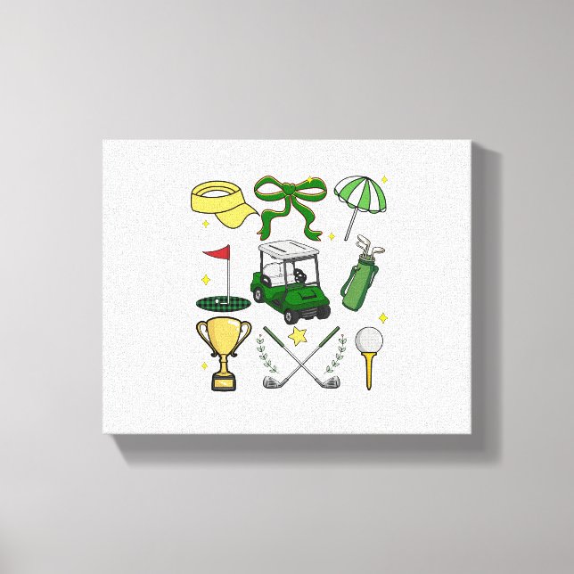 Preppy Golf Coquette Canvastryck (Framsida)