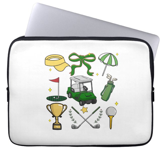 Preppy Golf Coquette Laptop Fodral (Framsidan)