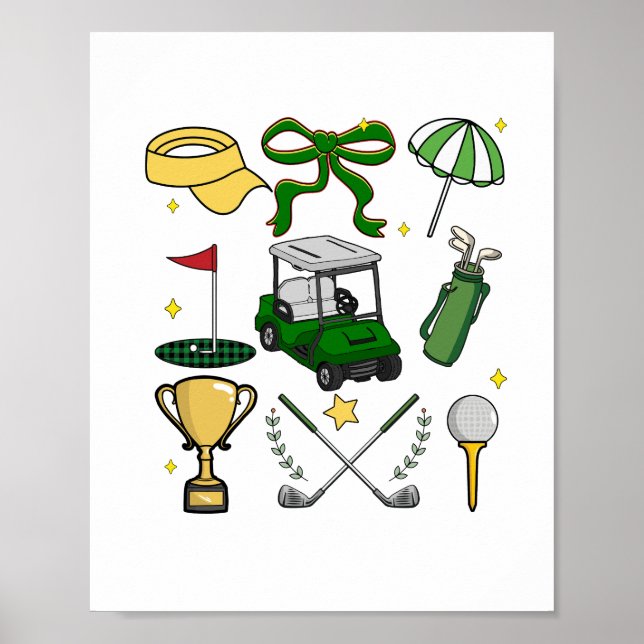 Preppy Golf Coquette Poster (Framsidan)