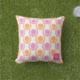 Preppy Golf Lagerkrans - Varm Rosa & Orange Kudde