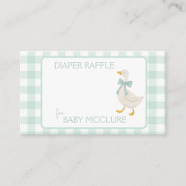 Preppy Goose Baby Shower Blöja Lotteri Tilläggskort