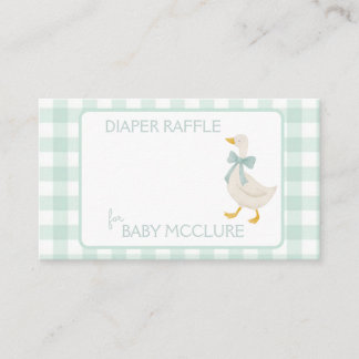 Preppy Goose Baby Shower Blöja Lotteri Tilläggskort