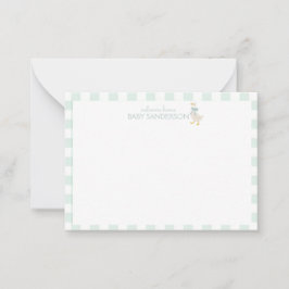 Preppy Goose Baby Shower Note Card Anteckningskort