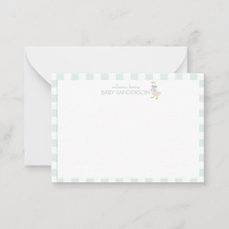 Preppy Goose Baby Shower Note Card Anteckningskort