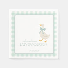 Preppy Goose Baby Shower Servetter